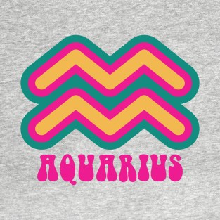 Aquarius Vintage Soul, Zodiac Sign T-Shirt